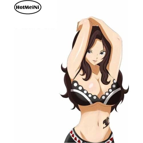 HotMeiNi 13cm x 7.4cm for One Piece Black Sexy Swimsuit Anime Car Stickers Refrigerator Decal Surfboard Windshield Car Styling
