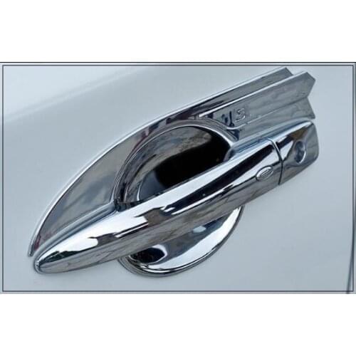 Higher star ABS chrome 4pcs car door handle protection cover decoration bowl with logo for Nissan SYLPHY,Sentra 2012-2016