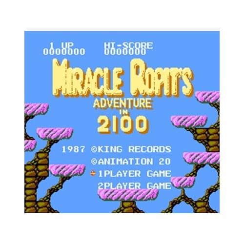 Miracle Ropits Adventure in 2100 Region Free 60 Pin 8Bit Game Card For Subor Game Players