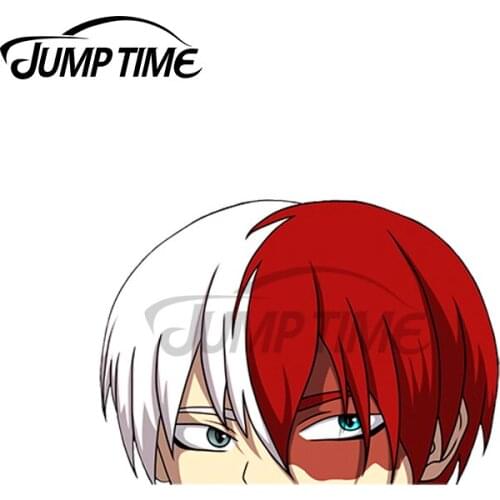 JumpTime 13 x 3.8cm For Peeker Shoto Todoroki Car Decal Car Accessories 3D Vinyl Waterproof Scratch-proof Stickers Decor