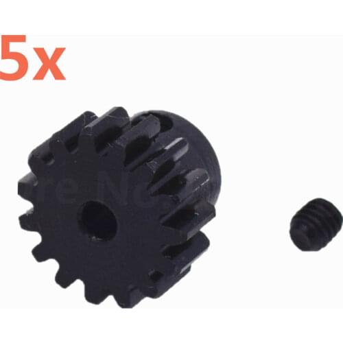 5 Pieces RC Car Wltoys Metal Pinion Gears Motor Gear 15T Teeth 0.7m For 1/18 Scale 4WD Models A929 A949 A959 A969 A979