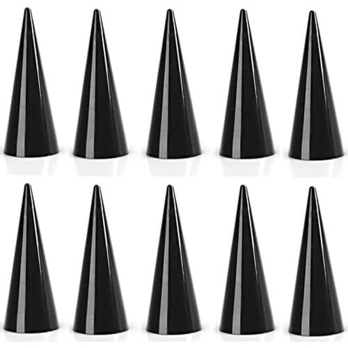 Fashion Popular Mini Acrylic Finger Ring Plastic Triple-cornered Cone Jewelry Storage Display Stand