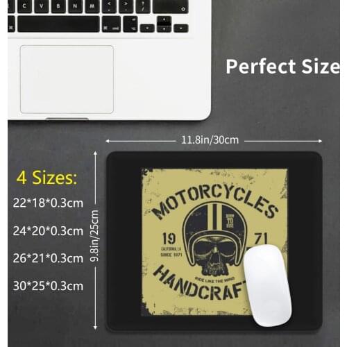 Motorcycle Rider Biker Passion Motorbike Gifts Mouse Pad DIY Print Motorcycle Biker Road Vintage Coat Of