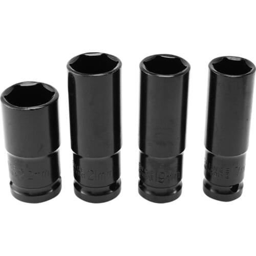 ABSF 6Pc Set 17-22mm Electric Impact Wrench Hex Socket Head Kit High Hardness and Durability for Makita Wrench