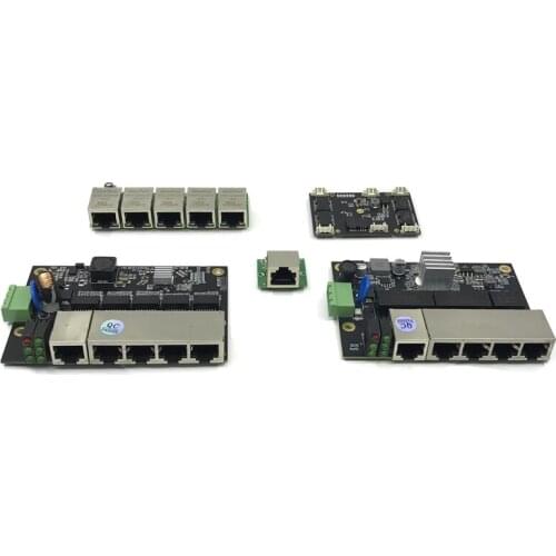 Unmanaged 3/5port 10/100/1000M industrial PCBA board OEM Auto-sensing Ports PCBA board Ethernet switch module OEM Motherboard