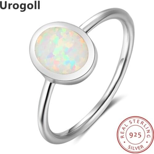 New Silver 925 Jewelry Genuine 925 Sterling Silver Fine Jewelry Opal Rings For Women Luxury Engagement Wedding Gifts