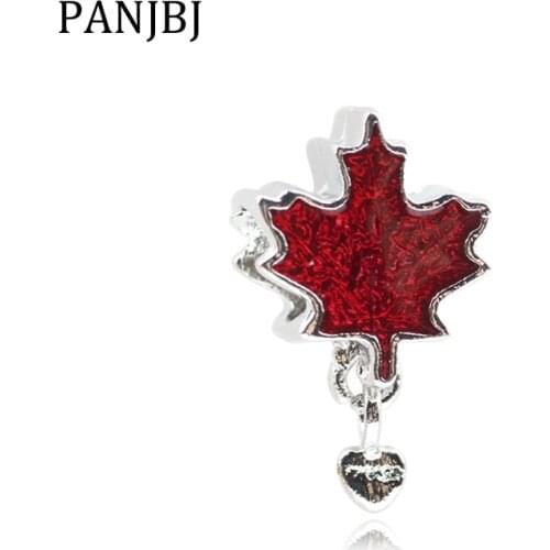 New Bead Alloy Maple Leaf Charm Canada Love Fit Original Bracelet Necklace DIY Women Jewelry