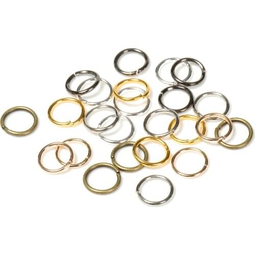 200pcs/lot Wholesale Gunblack/Antique Bronze/Gold/Silver/Rhodium Color Jump Rings Jewelry Making Findings 4-10mm Jump Rings