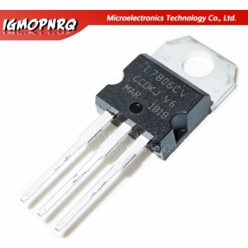 10pcs L7806CV L7806 KA7806 MC7806 Voltage Regulator 6V 1.2-1.5A TO-220 new original