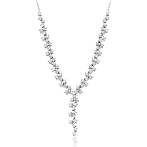 Symbol Gold 1.30 Carat Diamond Choker Fashion Jewelry Stylish Brilliant Eye-catching Pendant For Women