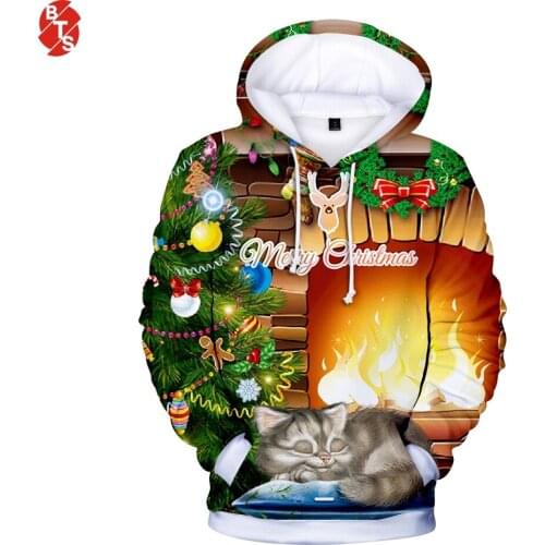 Christmas 3D Printed New Fashion Hoodies Women/Men Long Sleeve Hooded Sweatshirts 2018 Hot Sale Casual Streetwear Hoodies