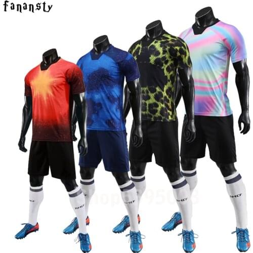 Custom Jerseys football uniforms DIY sportswear Men Short Sleeves Blank soccer jersey EA Team Special Uniform Sets Kits S-2XL