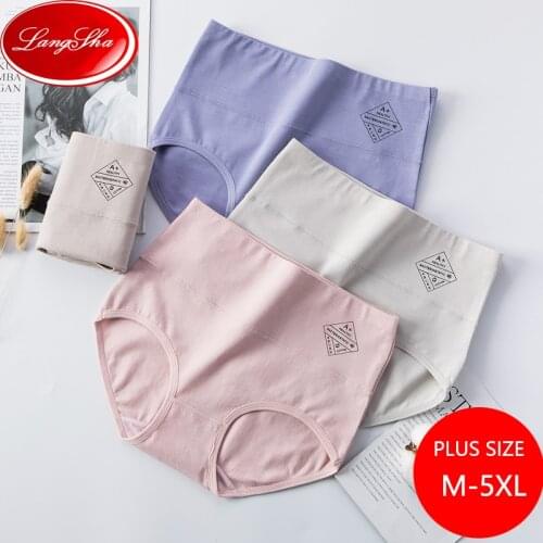 Plus Size 5XL High Waist Panties Women Breathable Cotton Underwear Ladies Comfort Seamless Briefs Sexy Girls Slimming Lingerie