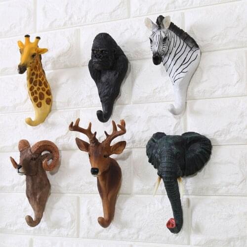 Home Decoration Animal Hooks Wall Shelf Hanger Keys Holder Room O0rganizer Storager Rack Multi-Purpose Coat Racks