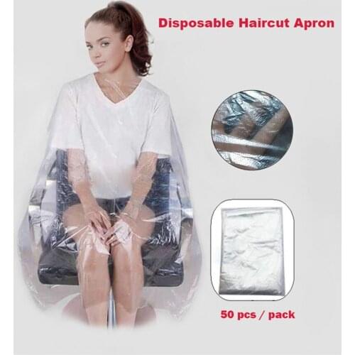 50 waterproof disposable haircut cloths, hair shawls, shampoo and hairdressing tools