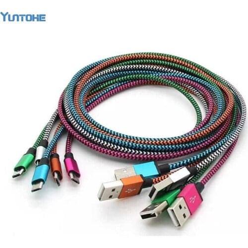 1M 3FT 2M 6FT adapter for iPhone 5 6 6Plus 7 7plus Nylon Braided Metal USB Data Sync Faster Charger Cord High Quality 100pcs/lot