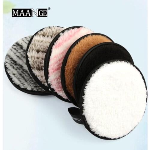 1pcs Lazy Makeup Remover Puff Soft Fiber Double Sided Makeup Sponge Easy To Use Facial Wash Puff Beauty Make Up Remover Tools