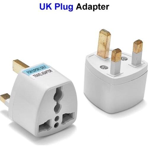 1pc Universal UK Plug Adapter US American EU European AU To 3 Pin British Travel Power Adapter Plug Socket Electric Outlet