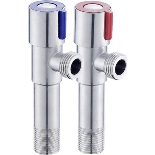 2pcs/set Deluxe SUS304 Stainless Steel Casting Lead-free Extra-long Angle Valve Angle Stop Valves