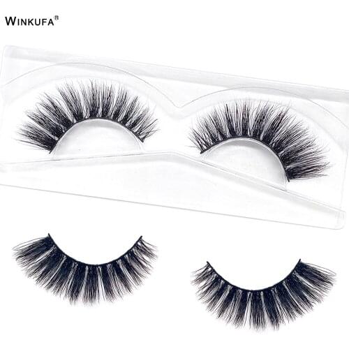 Winkufa 3d Lashes Extension Natural Fluffy Fake Eyelash Short Fastest Delivery Wholesale No Box Mink Eyelashes