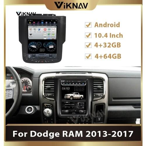 Android Car Radio Tape Recorder GPS Navigation for Dodge RAM 2013-2017 Auto Stereo Receiver Multimedia Player Screen Head Unit
