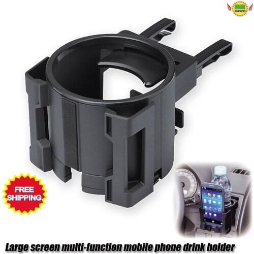 Car accessories black Multi-function large screen photo outlet drink holder Cup holders metal cans phone holder car-styling