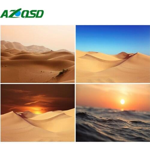 AZQSD Unframe Oil Painting By Numbers Natural Scenery Home Decoration DIY Coloring By Numbers Canvas Desert Handmade Gift