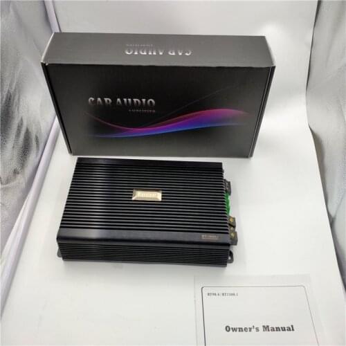 Free Shipping 1 Set RT-1500.1 Car Audio Earclear Speaker Power Car Amplifier Class D 1 Channels Black Made In Germany