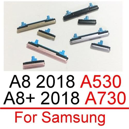 1set(2pcs)Power Volume Side Button For Samsung Galaxy A8 2018 A530 On Off Power Volume Side Key For Samsung A8Plus A8+ 2018 A730