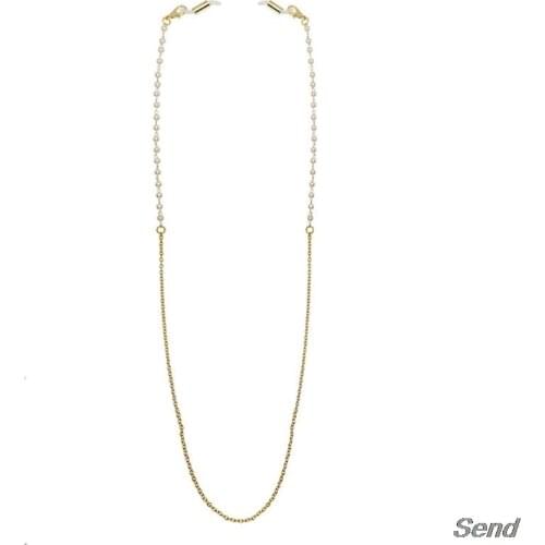 Metal Pearl Beaded Reading Glasses Chain Sunglasses Holder Eyewear Retainer