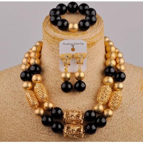 Black Women Necklace African Jewelry Set Nigerian Weddding Set Bridal Jewelry Sets