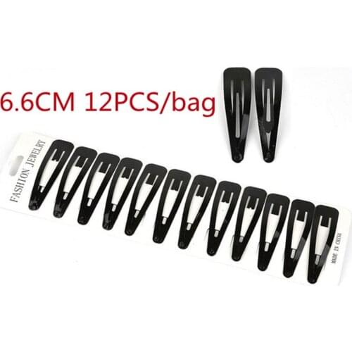 Black Sample 12pcs/set Metal Hair Barrettes Hairpins BB Headbands hair clips for girls Womens Hairgrips Hair Styling Accessories