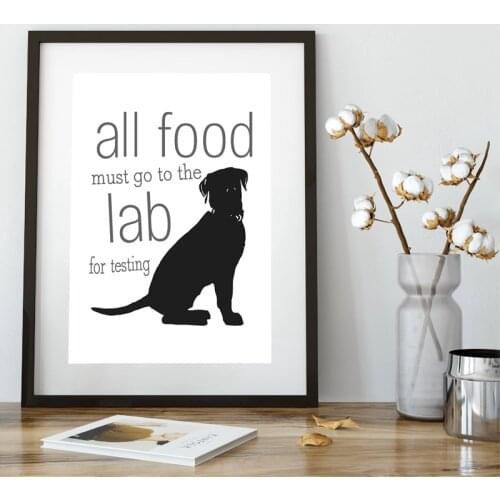 Black Labrador Poster Funny Dog Letter Quotes Canvas Painting Wall Art PictureS Home Decor Gifts for Dog Lovers