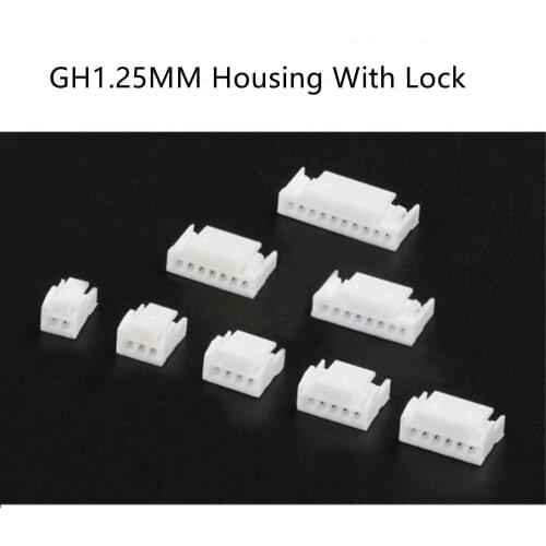 GH1.25mm Connector Male Plug Plastic Shell Housing With Lock 2/3/4/5/6/7/8/9/10P