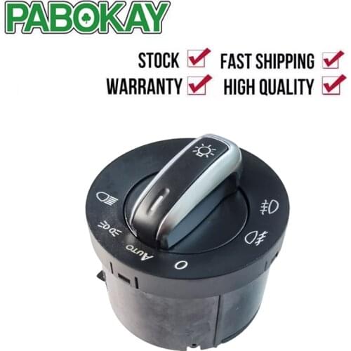 5ND941431B Chrome Auto Headlight Fog Light Switch For VW Tiguan Golf MK6 VI 6 Jetta MK5 V Passat B6 B7 5ND 941 431 B 3C8941431A