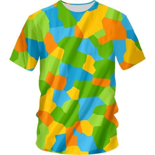 IPFD EU/US Size 3d Print Casual Rainbow Paint Stitching T Shirt Streetwear Men Colorful Women Fashion T-shirt Harajuku Shirts