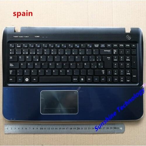 Spain layout New for samsung SF510 SF511 keyboard with touchpad palmrest SP BA75-02724D