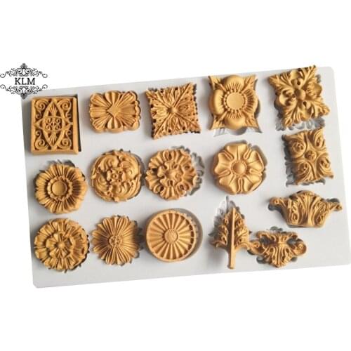 KLM new sugar flower silicone mold biscuit chocolate biscuit cake baking decoration tool gluing mold