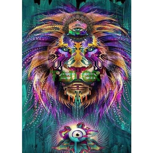 Full square Home Decor Gift Cuadros 5D diamond painting set haft diamentowy Cross stitch tools animal Mosaic art lion colour 65