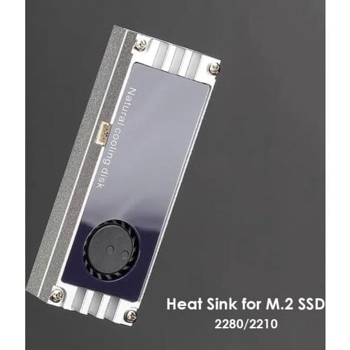 Small M.2 SSD Heatsink Cooler with Turbo Cooling Fan Digital Temperature Display Office Caring Computer Supplies