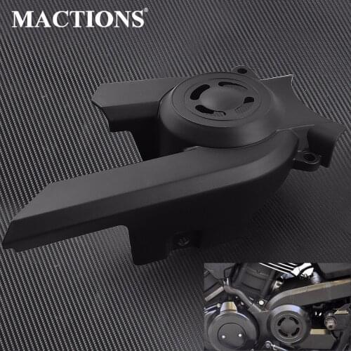 Motorcycle Pulley Sprocket Cover Belt Chain Cover Matte Black Kits For Harley Street XG750 XG500 2015 2016 2017 2018