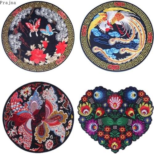 Prajna Flower Bird Butterfly Patch Hippie Badge Sew On Embroidered Patches For Clothes Stripes Sticker Patches On Clothes Jacket
