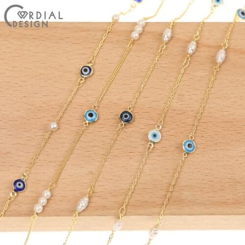 Cordial Design Jewelry Accessories/Hand Made/Imitation Pearl/Paint Effect/Jewelry Findings & Component/Copper Chain/DIY Making