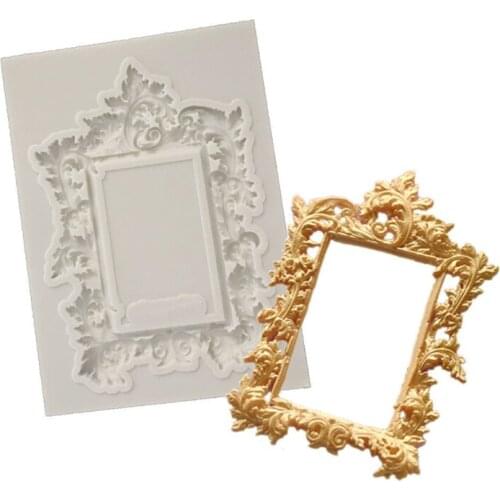 European Frame Silicone Mold for Fondant Cake Decorating, Cupcakes, Sugarcraft, Cookies, Candies, Cards and Clay Bakeware Tools