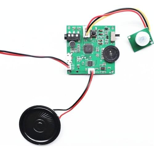 Audio Recorder and Player Module Triggered with PIR Motion Sensor for Voice Prompt Voice Recorder and Player for Point of Sales