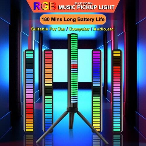 3D RGB Sound Control Music DJ Lamp, Bluetooth App Control Pickup Rhythm Light,Colorful Environment Lamp For Home PC TV Car Party