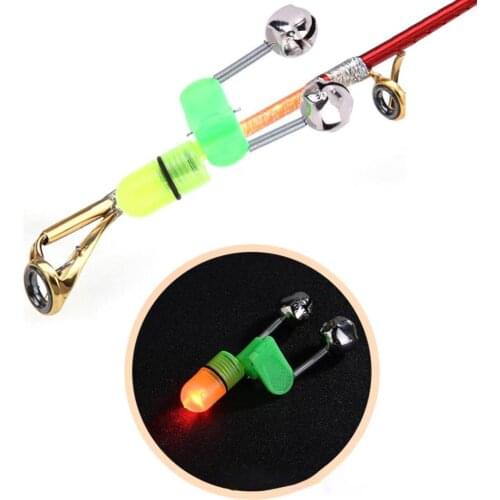LED Light Night Fishing Lamp Luminous Stick Bell Ring Bite Alarm Accessories Fishing Lamp