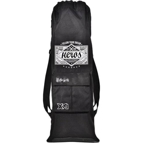 MACKAR 2 Adjustable Straps Skateboard Backpack Multi Storage Pockets Oxford Cloth Waterproof Printing Drawstring Skateboard