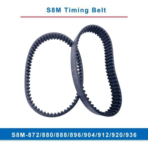 Timing belt S8M-872/880/888/896/904/912/920/936 teeth pitch 8 mm circular teeth belt width 20/25/30/40 mm for 8M timing pulley
