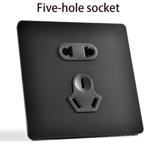 1 pcs Type 86 Nordic minimalist style matte black wall socket panel retro socket
